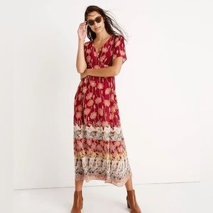 Madewell Tulip-Sleeve Maxi Dress in Tall Sunflowers